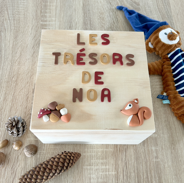 Boîte aux trésors écureuil personnalisable