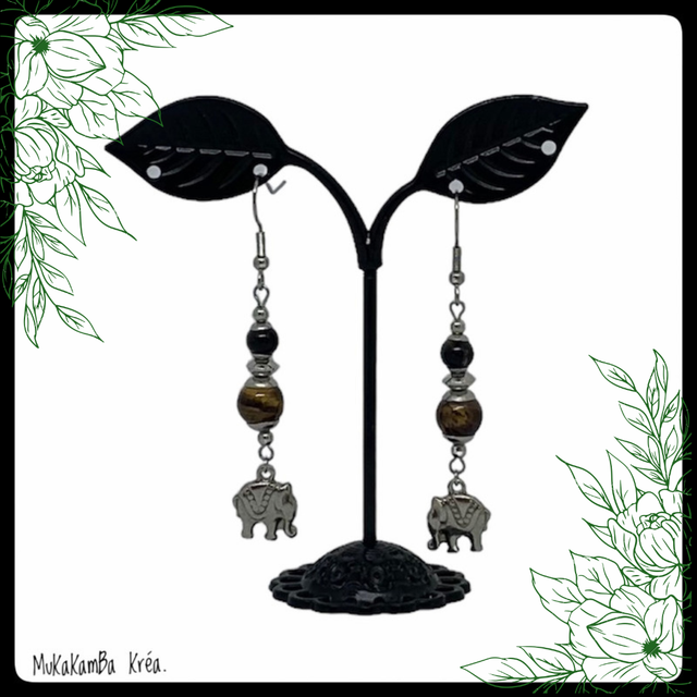 Boucles d’oreilles éléphants 