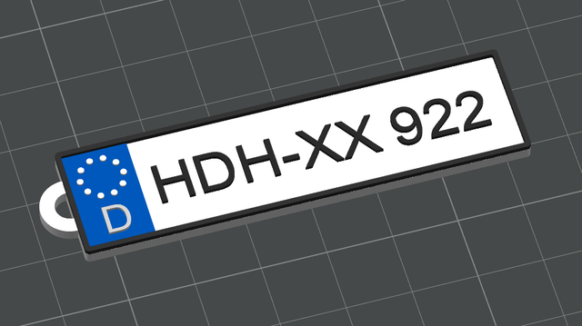 EU Nummernschild Schlüsselanhänger