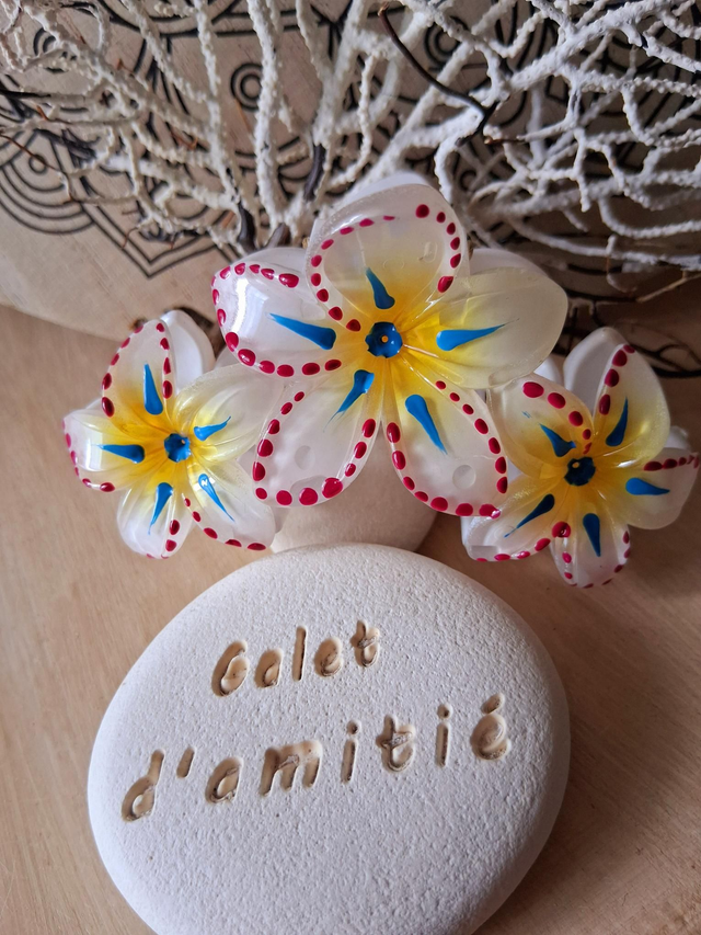 Pince à cheveux mandala multicolore 