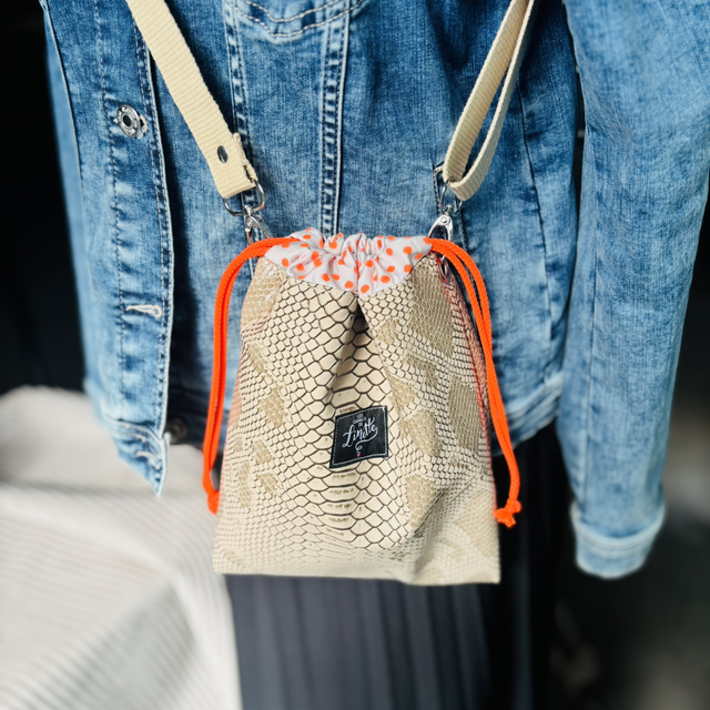 NOMADE SIMILI SERPENT & POIS ORANGE 