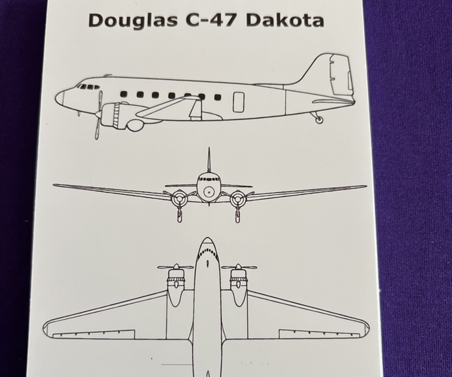 Plain Note Pad Douglas C47 Dakota