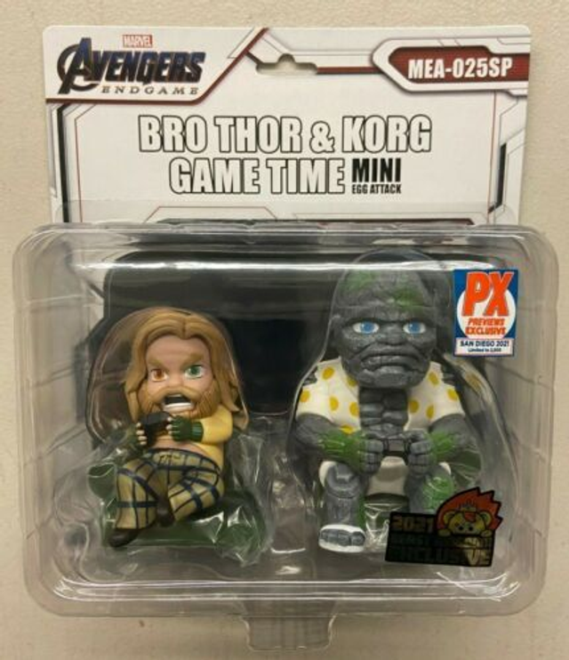 Avengers: Endgame Mini Egg Attack Figure Bro Thor &amp; Korg Game Time heo EMEA Exclusive 8 cm