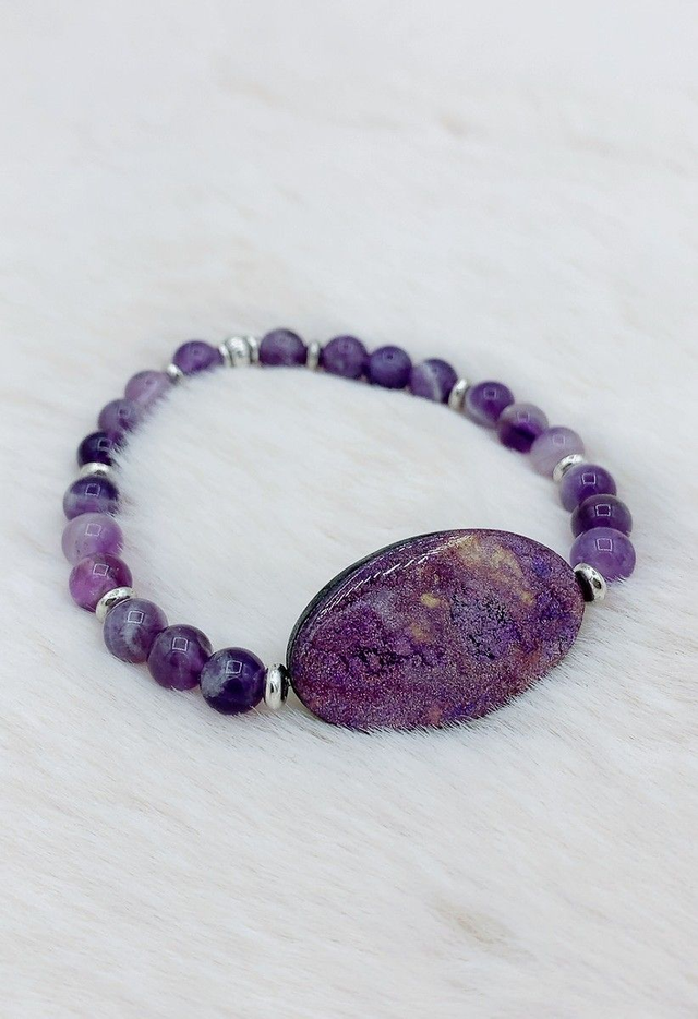 Bracelet "Eclat naturelle" et Pierre d'Améthyste