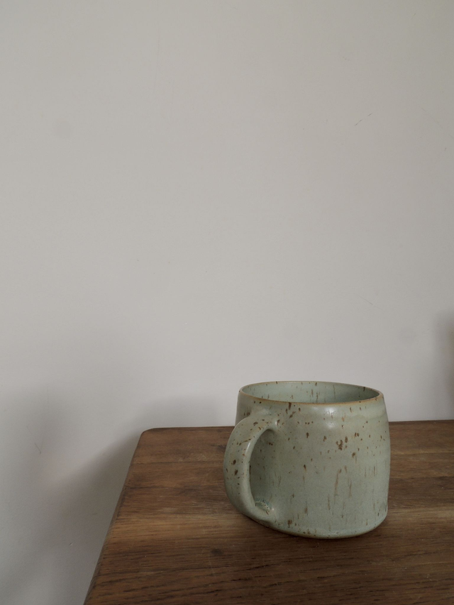 Flat White Cups | Seafoam Speckle