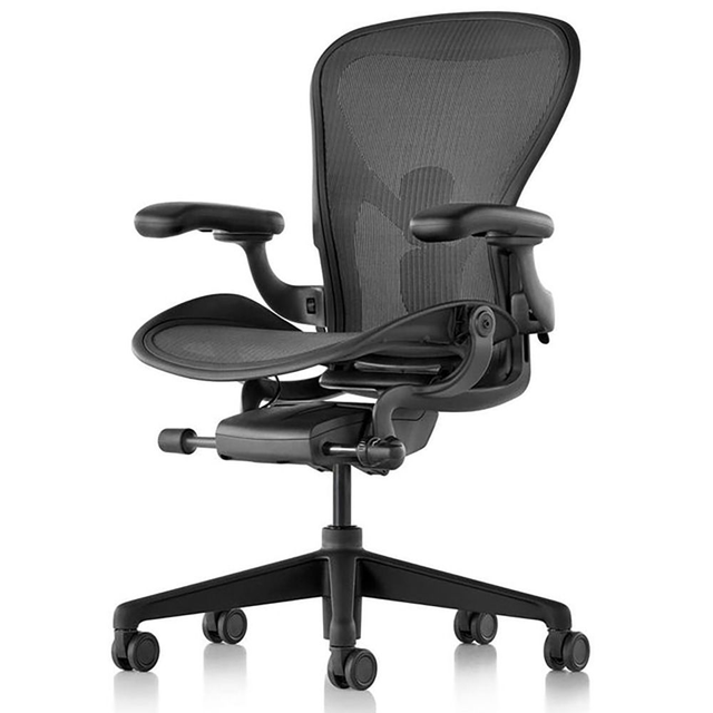 Herman Miller Aeron tout options, taille A, teinte Graphite,  accoudoirs 3D Vinyl