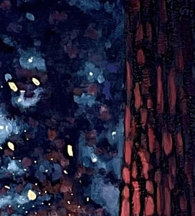Original Painting Woodland Light