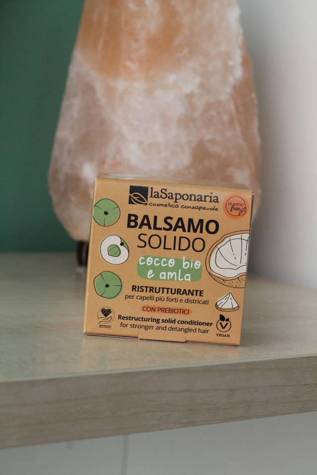 Balsamo solido bio Forza - ristrutturante e nutriente di La Saponaria (40 gr)