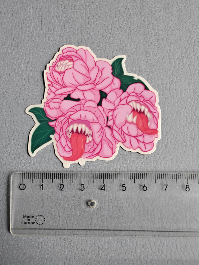 Mouth flower sticker