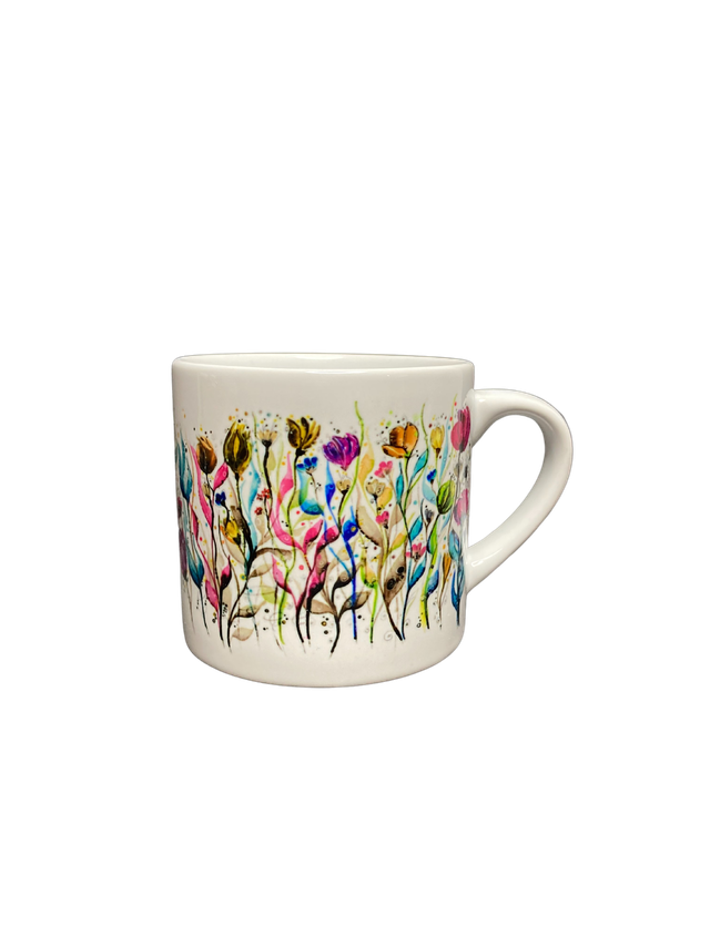 Keramiktasse "Blumen"