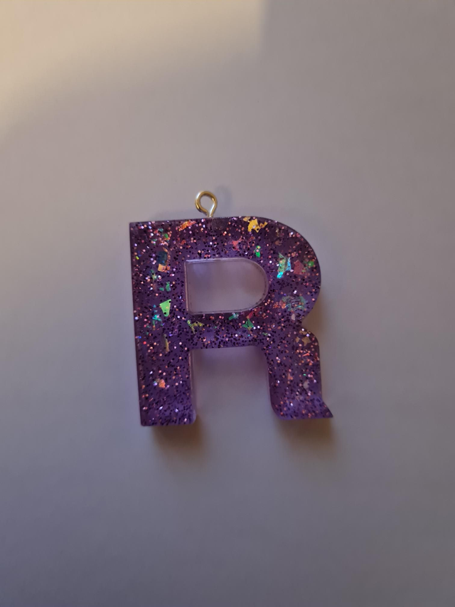 Letter Keyrings in purple