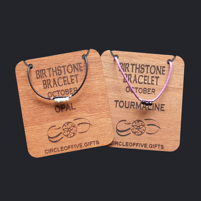 10 Birthstone Bracelet - October - Opal / Tourmaline