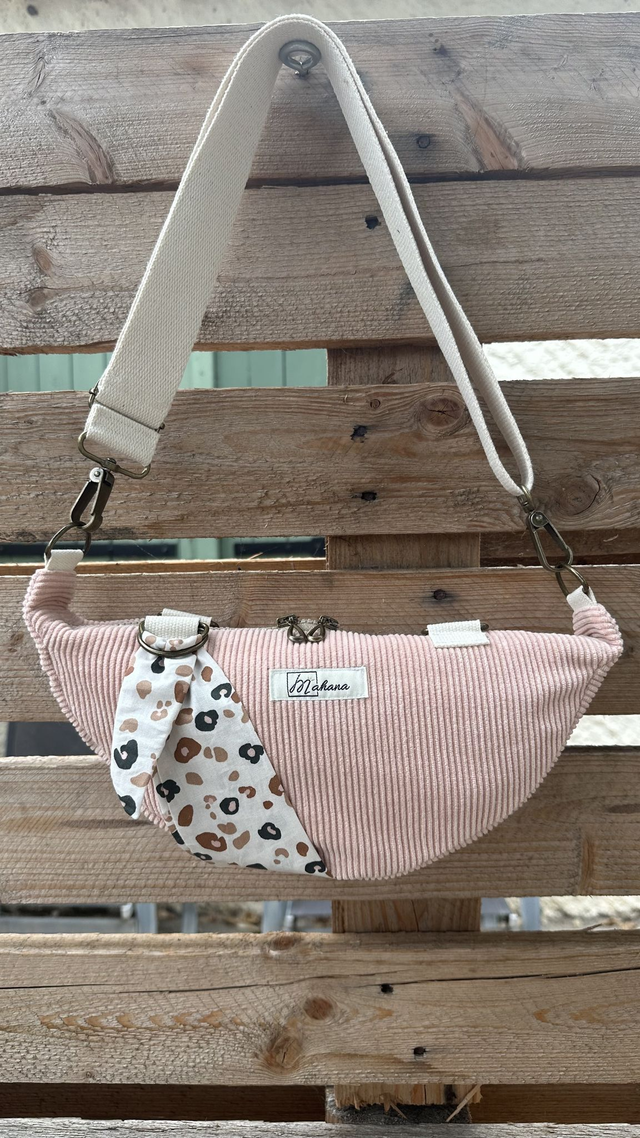 Sac Bahana velours rose