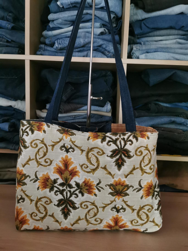 Sac à main #237 - Mariage de jeans et de motif ancien