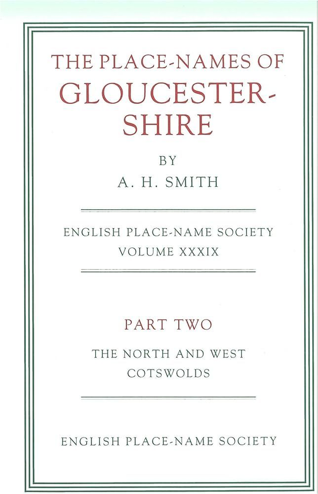The Place-Names of Gloucestershire