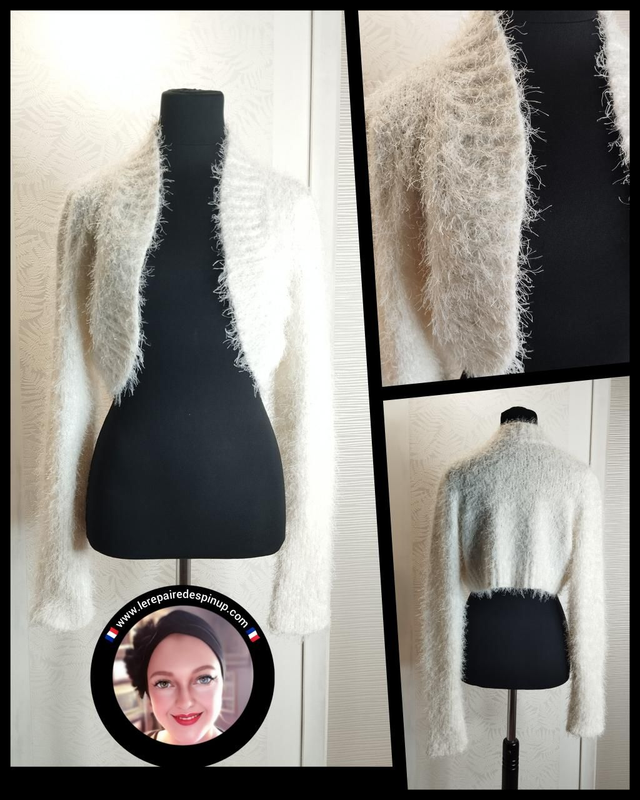 Cardigan blanc lurex