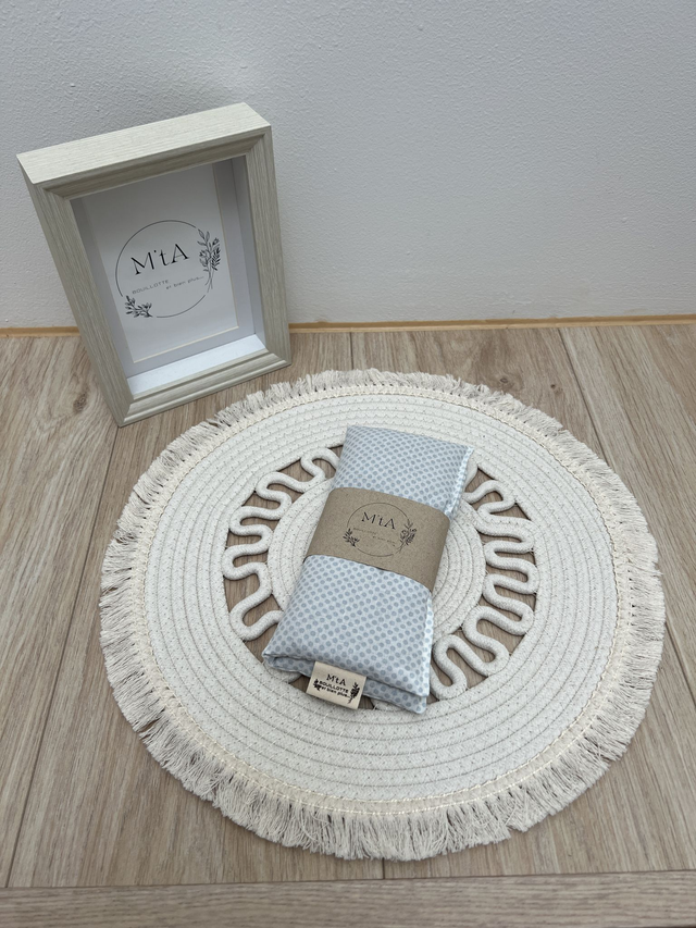 Bouillotte Carrée Pois bleus gris