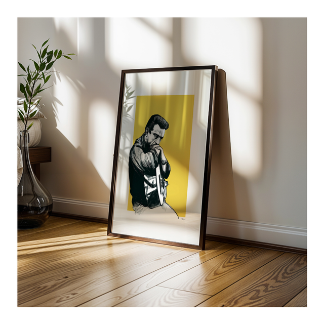 &#039;Johnny Cash&#039; art print