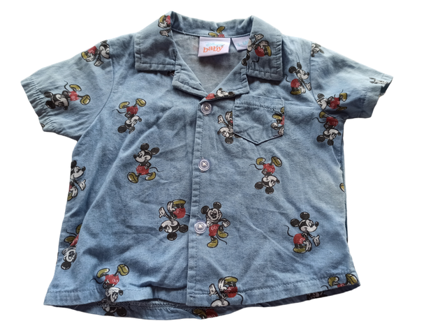 Chemise manches courtes 3-6 mois (Mickey)