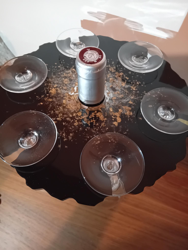 Porte verre pour bouteille de vin 