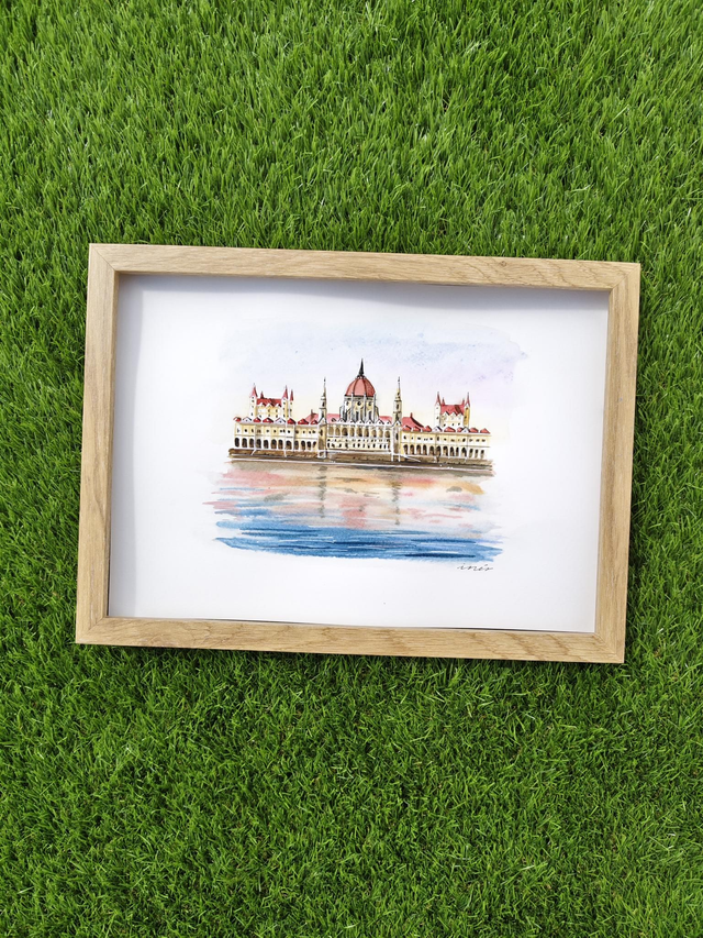 BUDAPEST  - Acuarela original Tamaño A4  