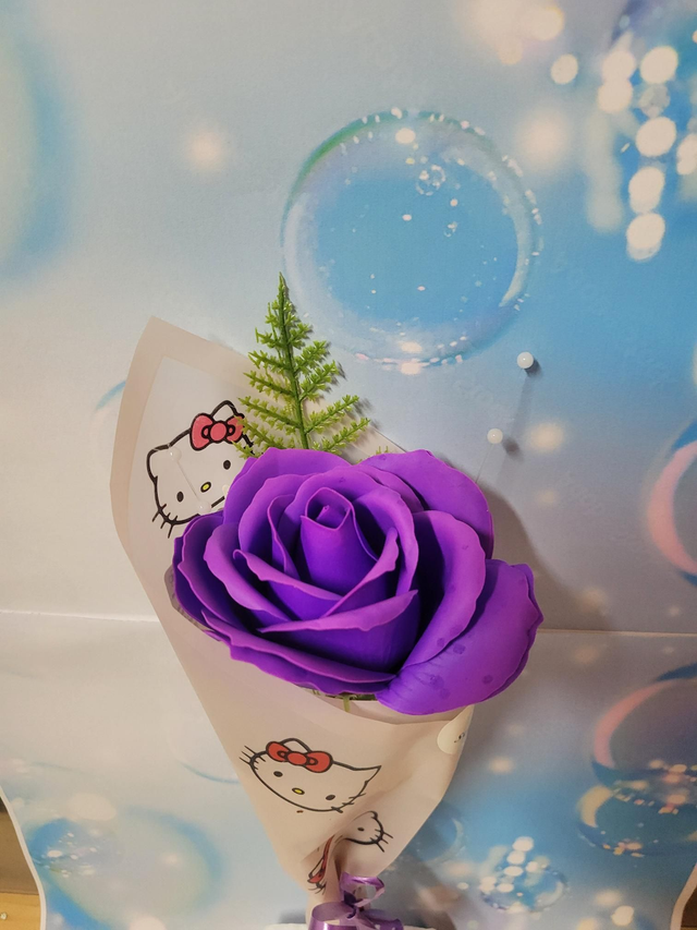 Rose de savon violette