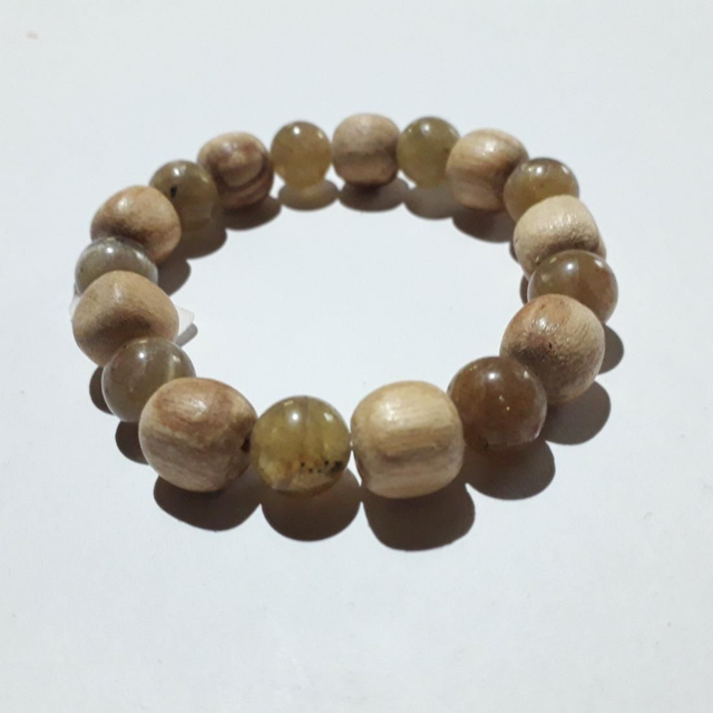 Yellow Aptaite Palo Santo Bracelet 