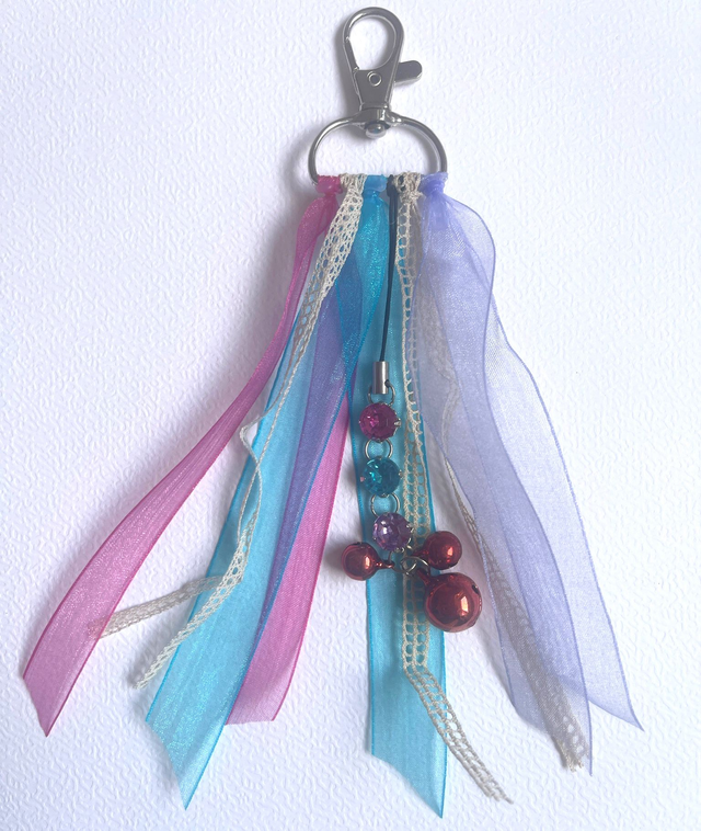 BS11- Bijoux de Sac ruban et perles