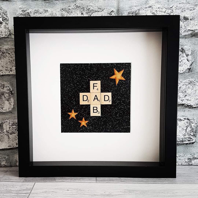 Fab dad scrabble frame | Father&#039;s Day Gift | Gift Dad