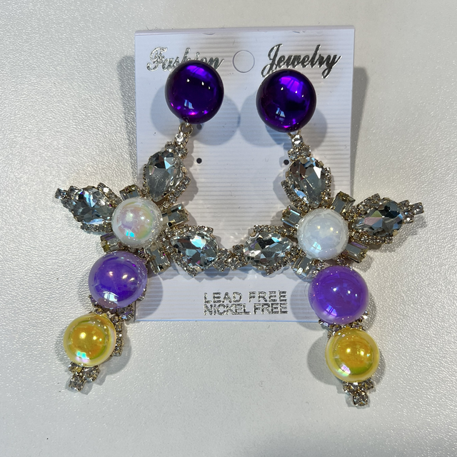 Ohrstecker „Purple Cross“