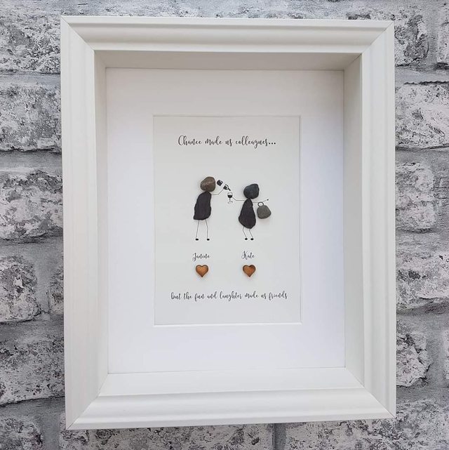 Chance made us colleagues pebble picture | Retirement gift | Leaving gift | Birthday gift 