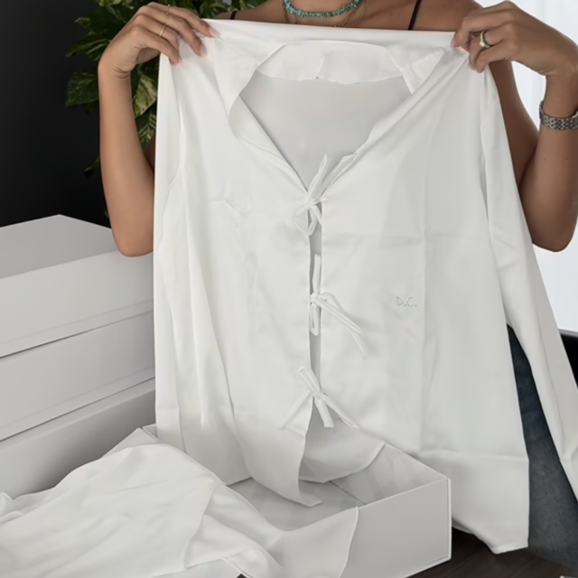 Pigiama sposa bianco