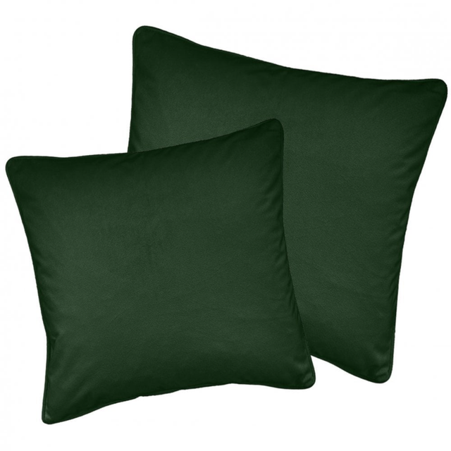 Enhanced Living Pair of Soft Velvet Green Cushion Covers - Cushion Cases