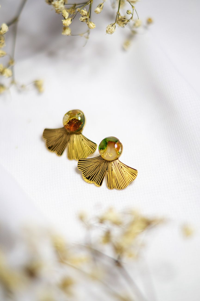 Coloris éclats chocolat - Boucles Ginkgo