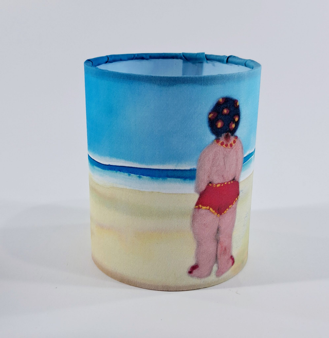 Beach in all weathers - sun tealight holder    