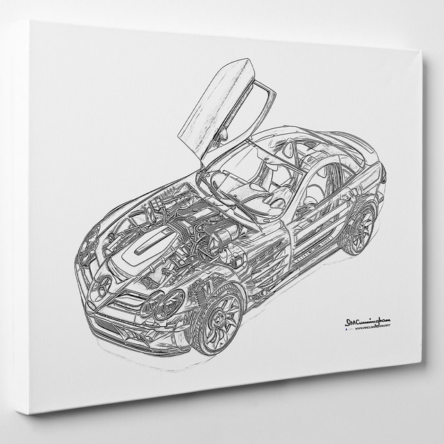 C240107 Mercedes-Benz SLR McLaren Cutaway Drawing