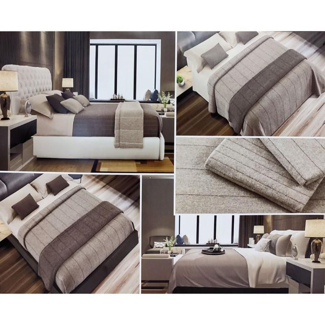 COPERTA DI LANA NATURALE BEIGE 
