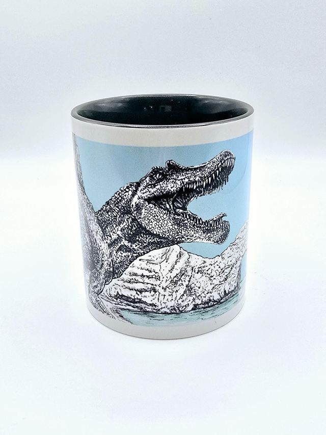 546. Jurrasic Coast. Dinosaurs at Durdle door Mug
