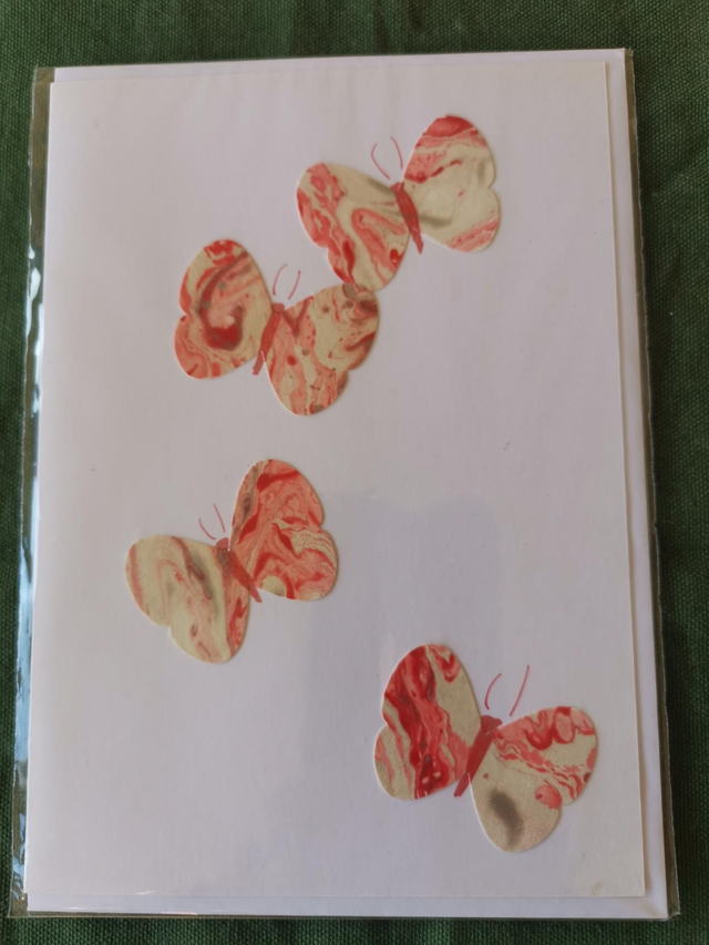 Red butterfly card