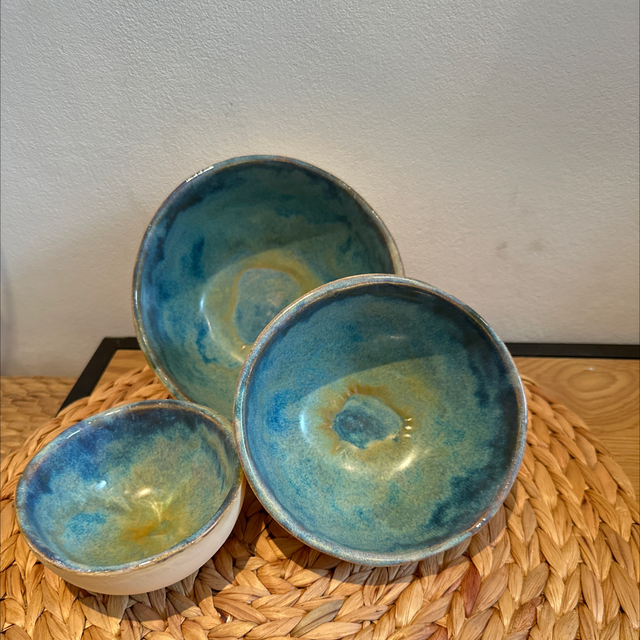 Trio de bols océan