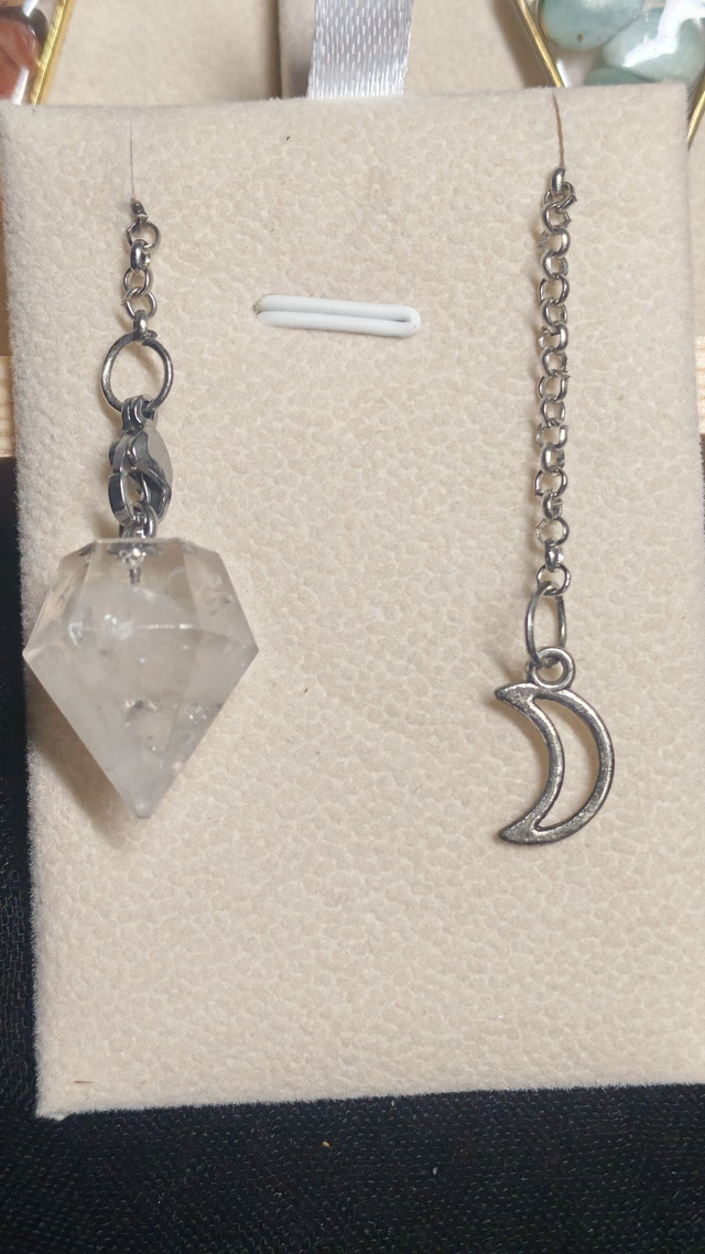Pendule Résine &amp; Cristal de Roche