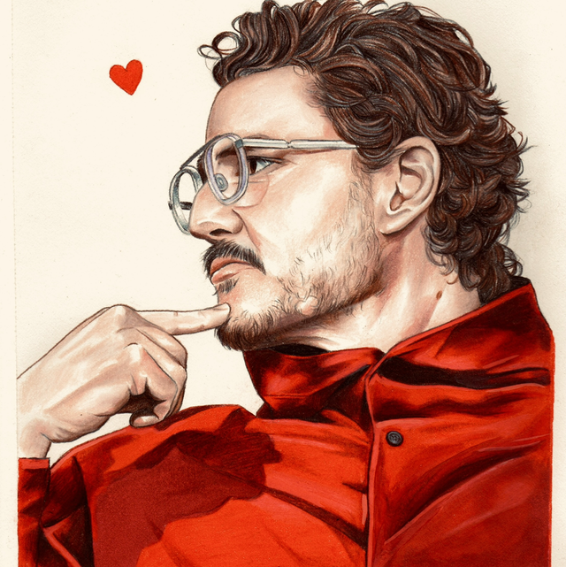 Pedro Pascal Red print 