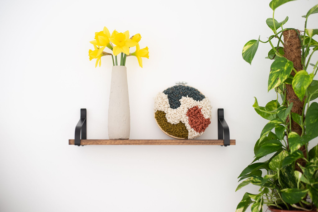 Abstract Punch Needle Hoop 