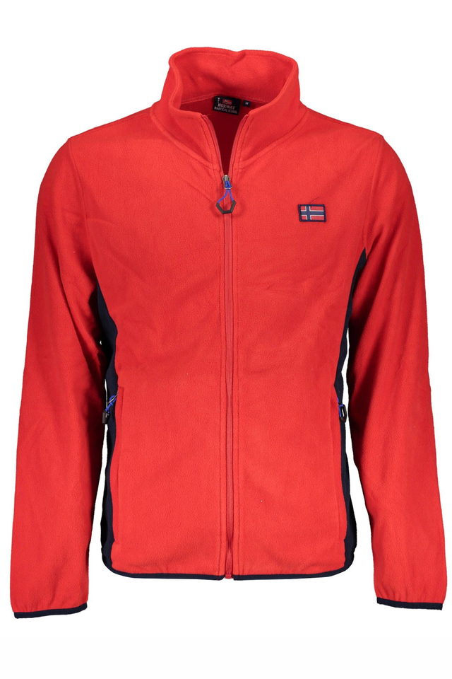 NORWAY 1963 FELPA CON ZIP UOMO ROSSO