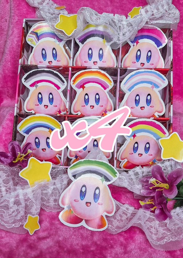 KirbPride Pack (x4) - Pegatinas
