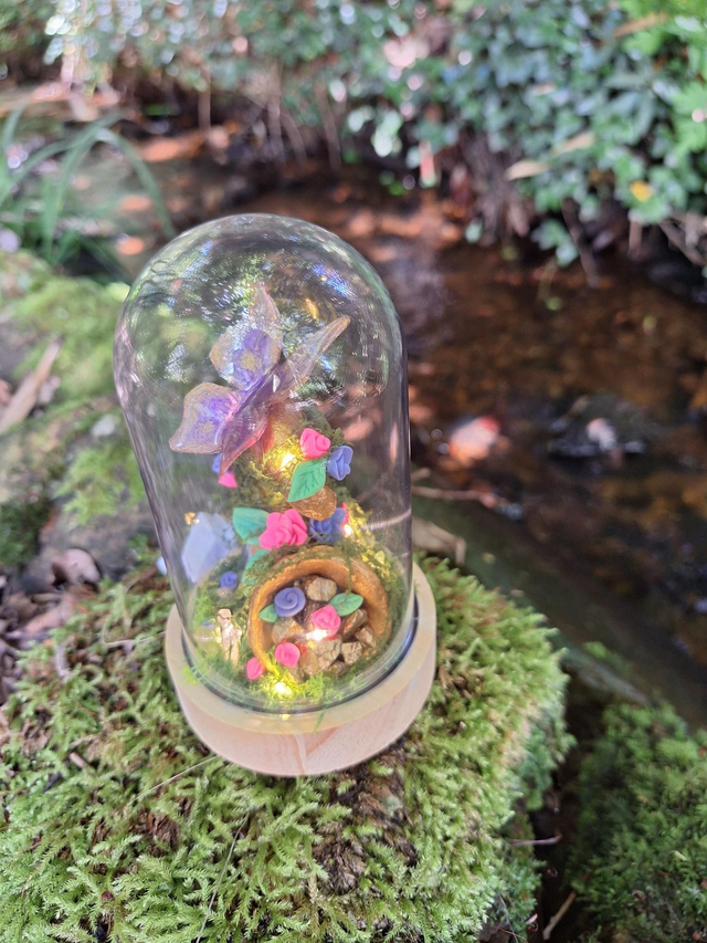 Cloche lumineuse corne d'abondance 