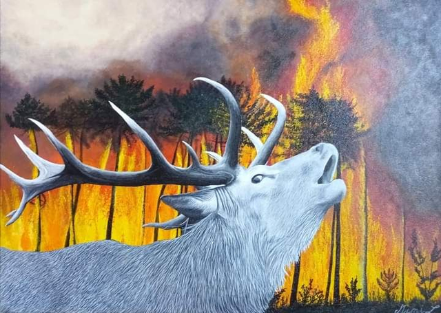 "Peur et désarroi" 50X70cm