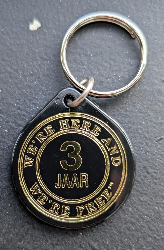 3 jaar plastic coin 