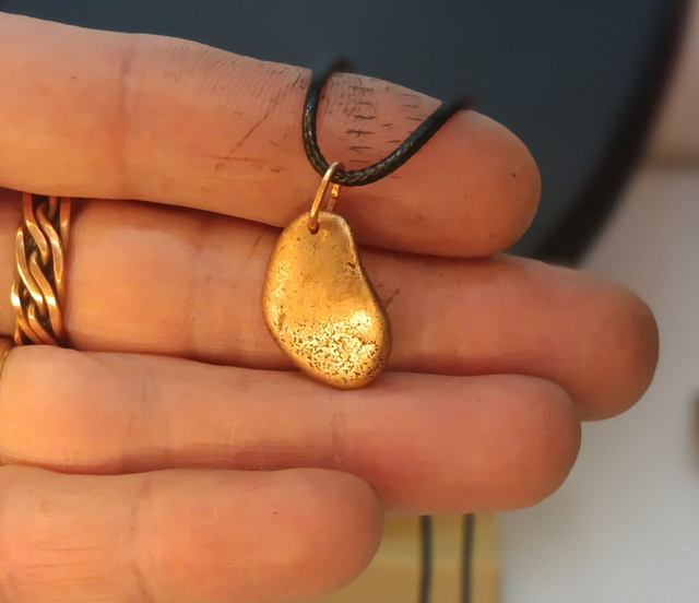 collier nuggets de cuivre