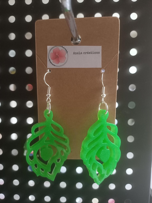 Boucles d'oreilles résine 